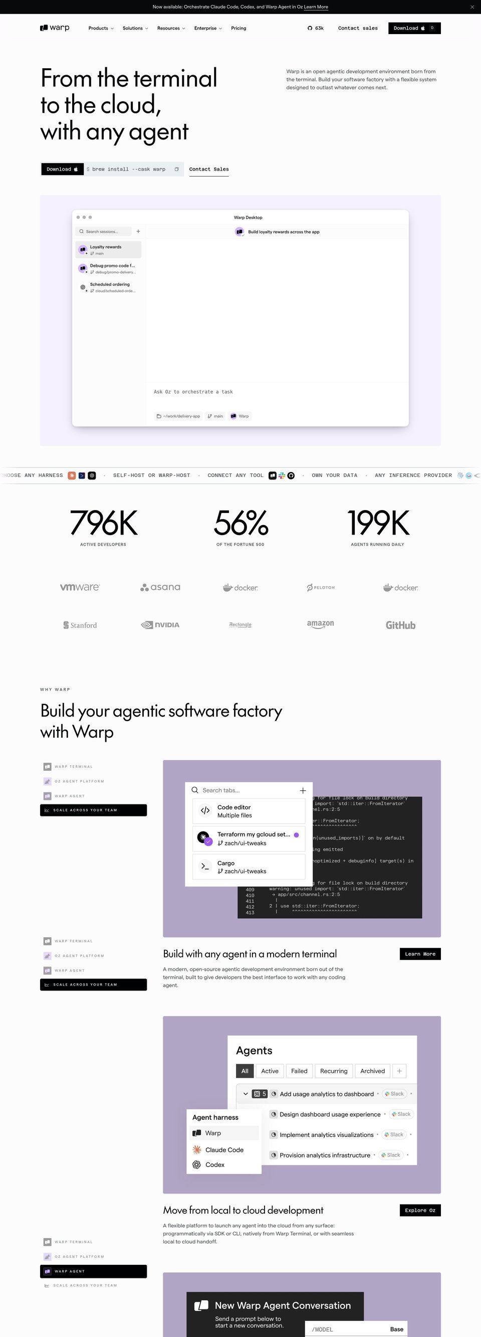 Warp desktop