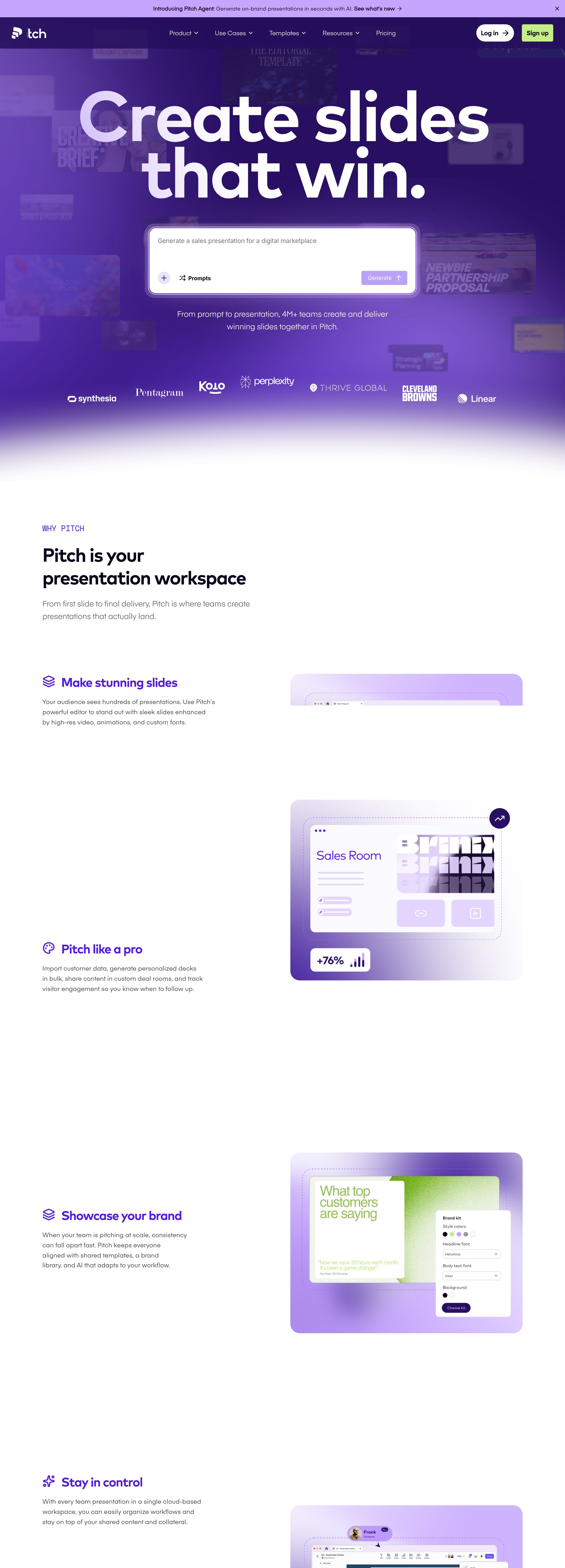 Pitch desktop