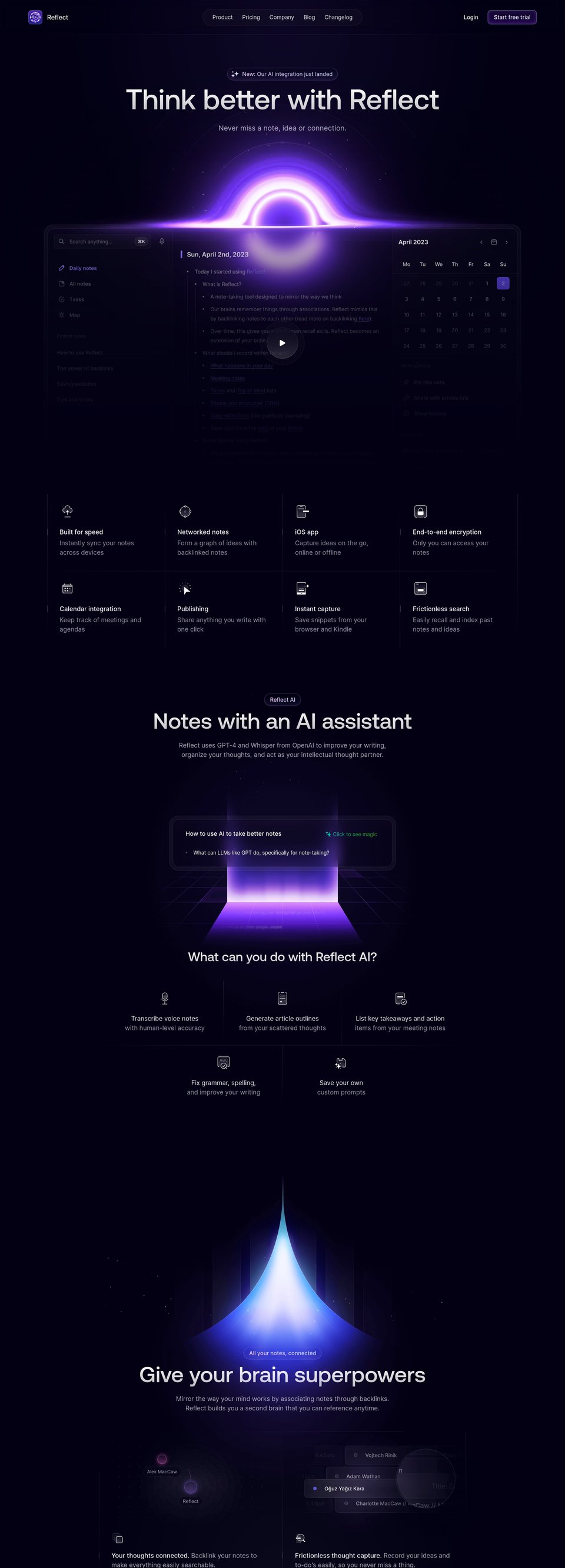 Reflect Notes desktop