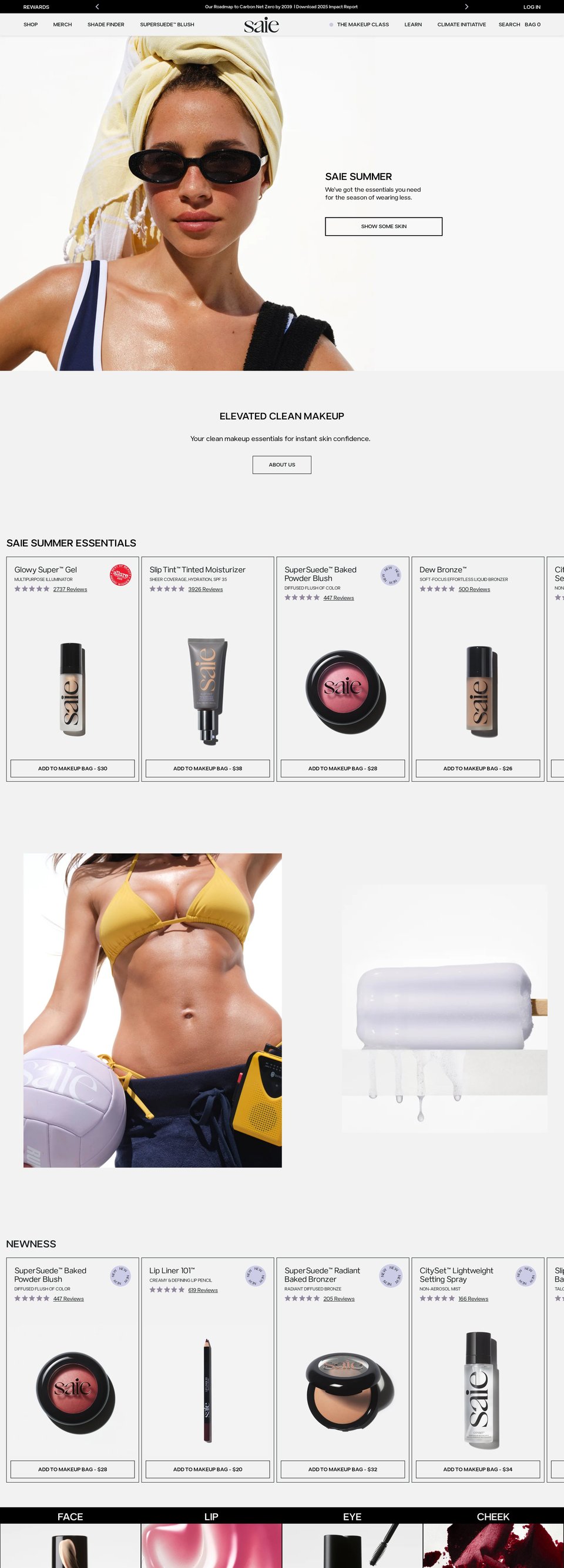 Saie | Clean Makeup You'll Love desktop