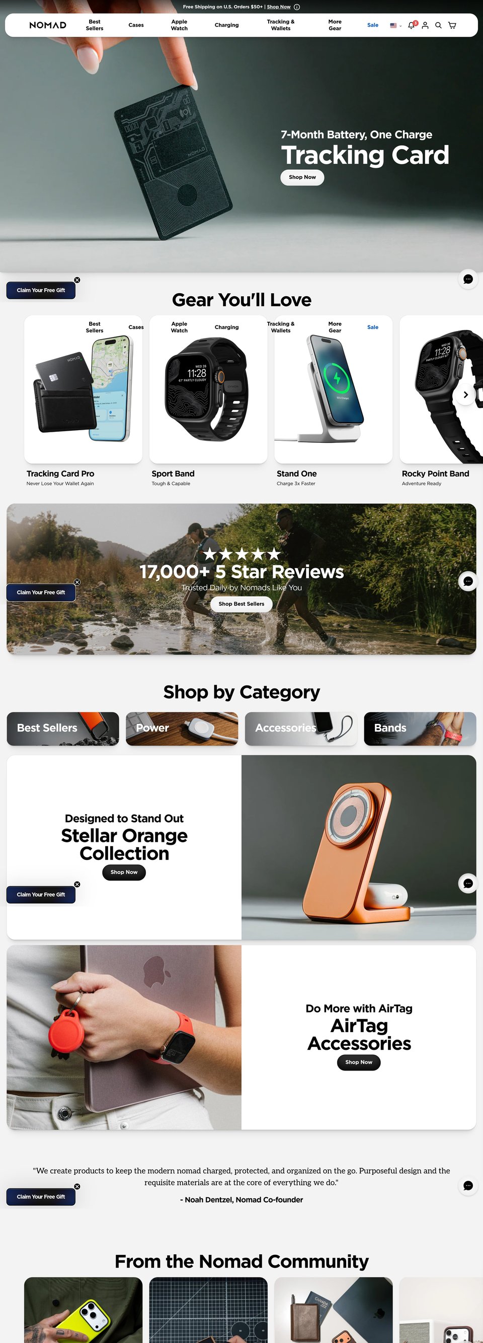 Nomad (nomadgoods.com) desktop