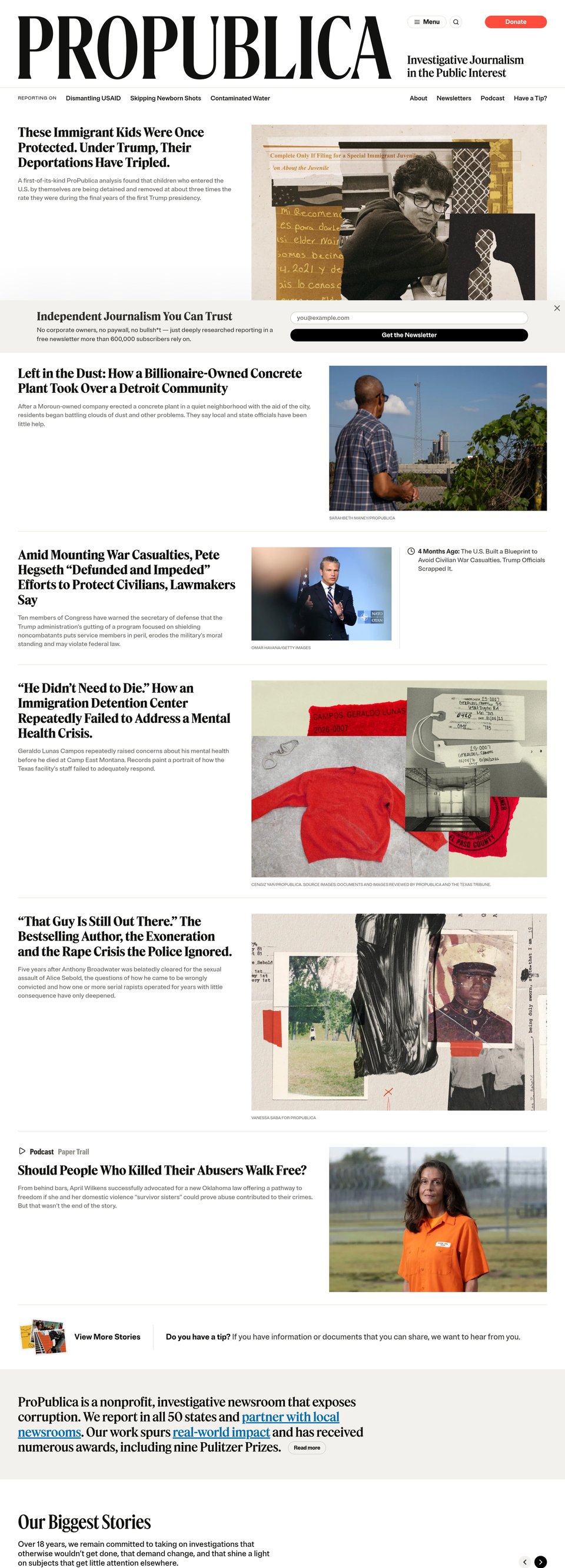 ProPublica desktop
