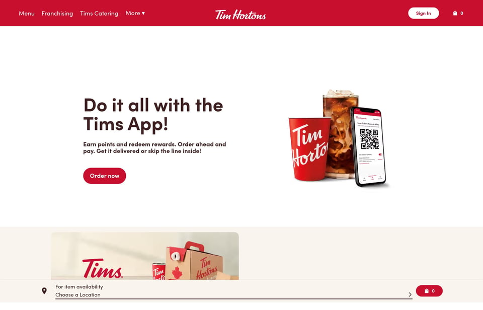 Tim Hortons desktop