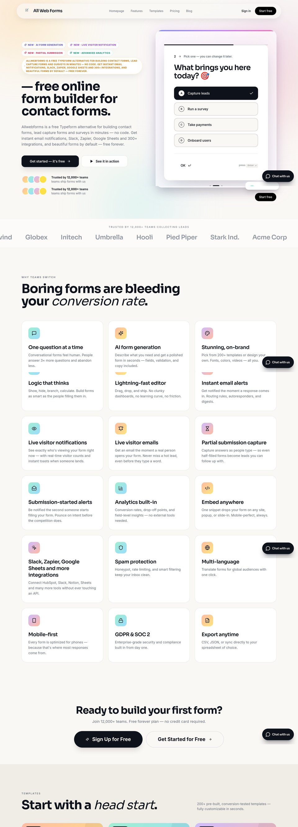All Web Forms desktop