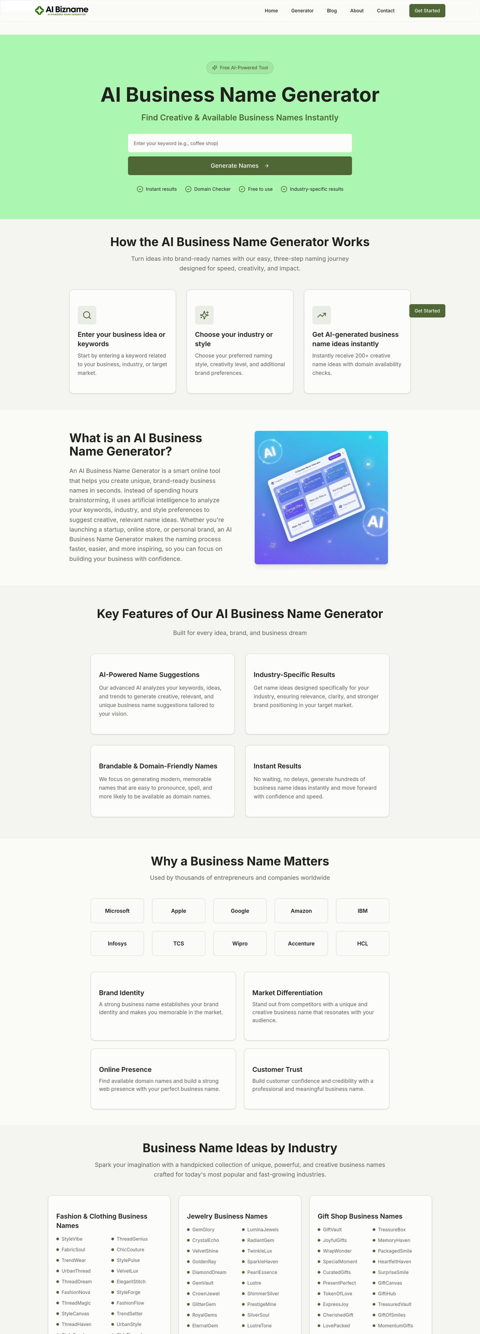 AI Bizname desktop