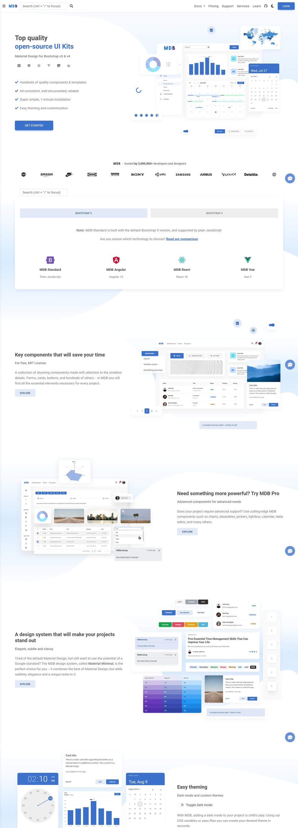 MDB - Material Design for Bootstrap desktop