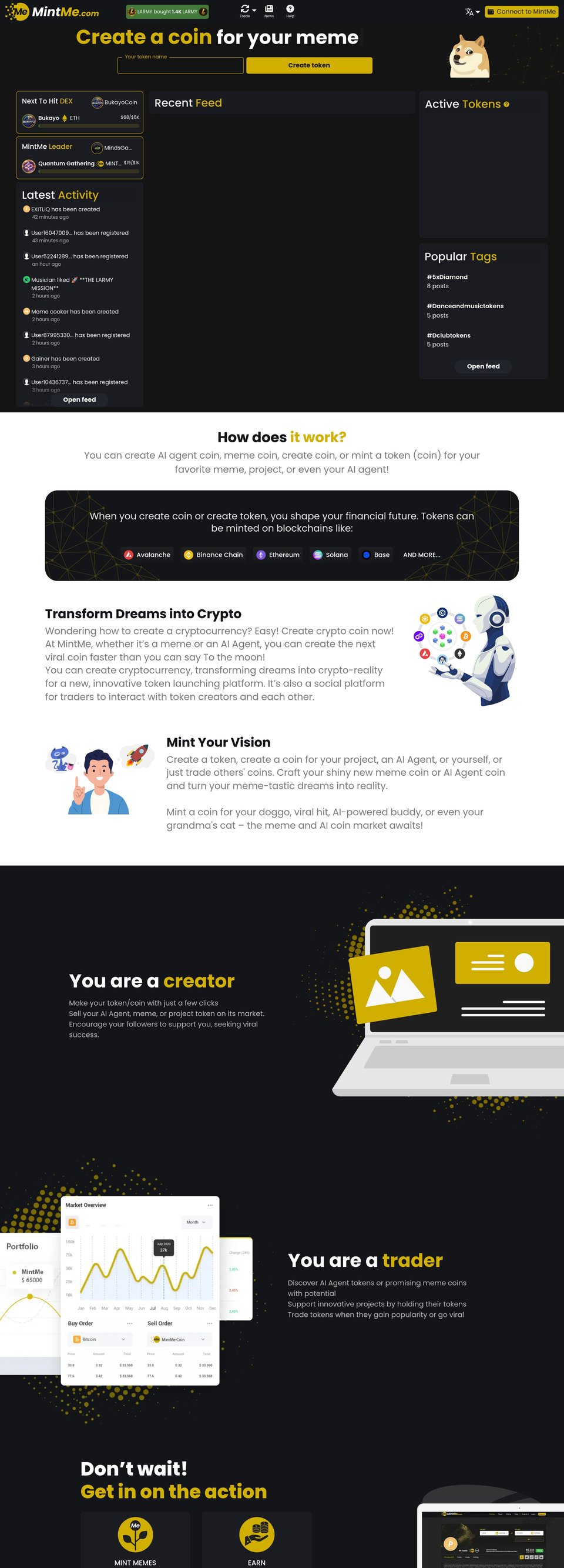 MintMe desktop