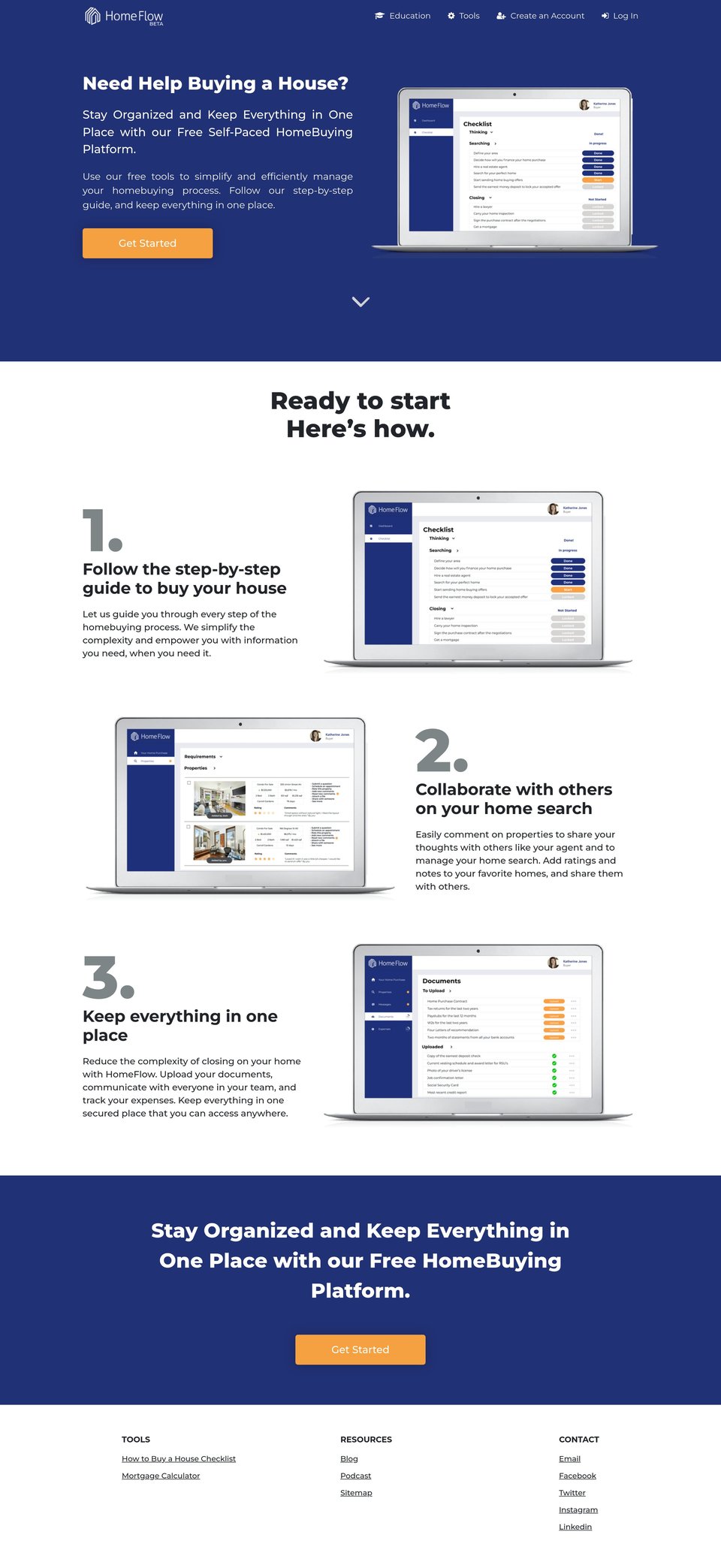 Home Flow (tryhomeflow.com) desktop