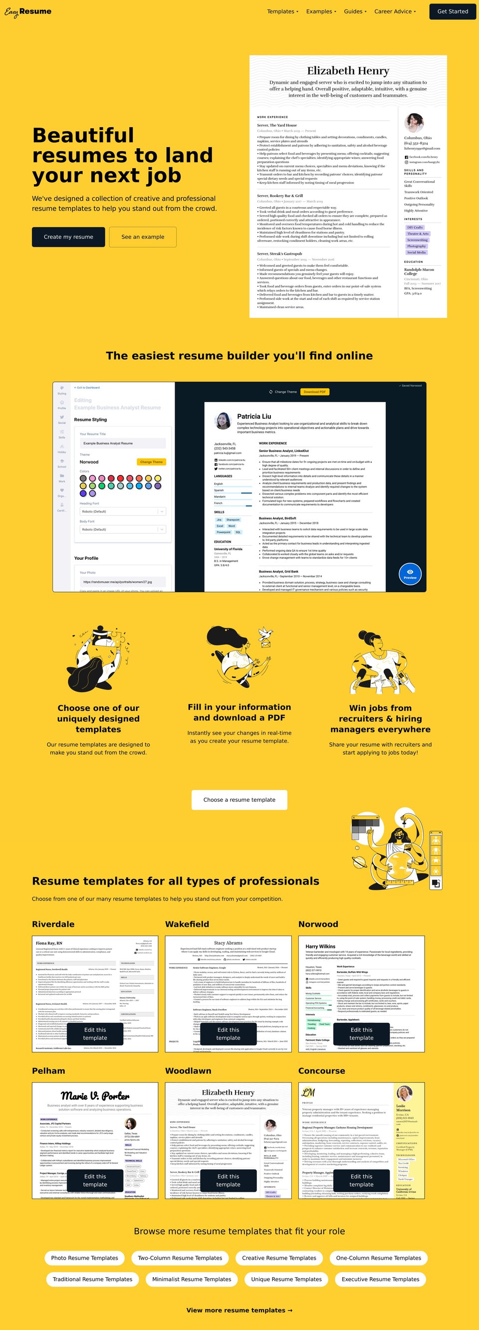 Easy Resume desktop