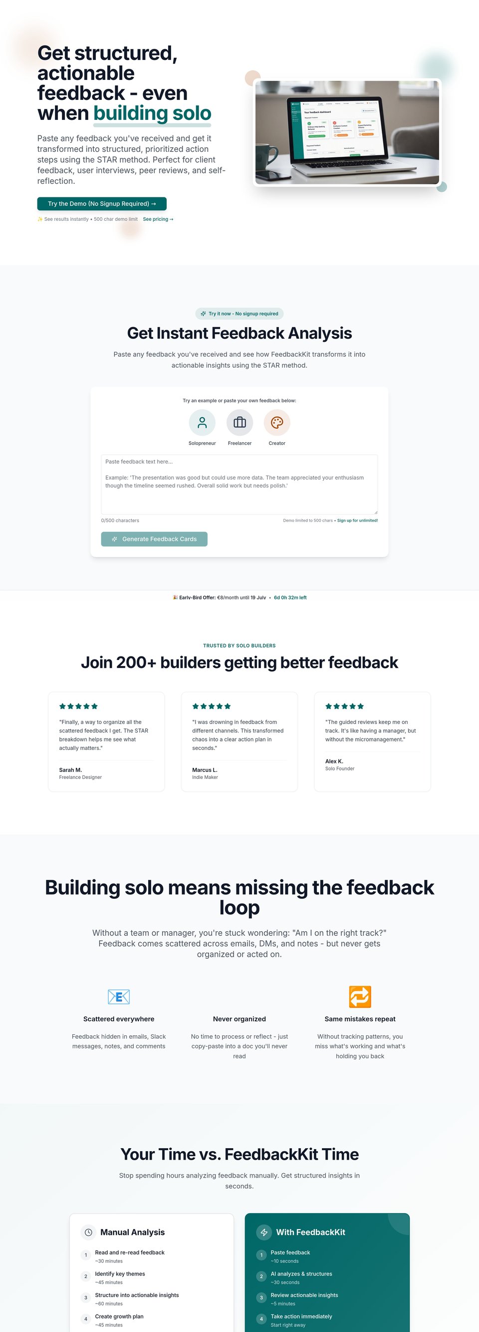 Feedback Kit desktop