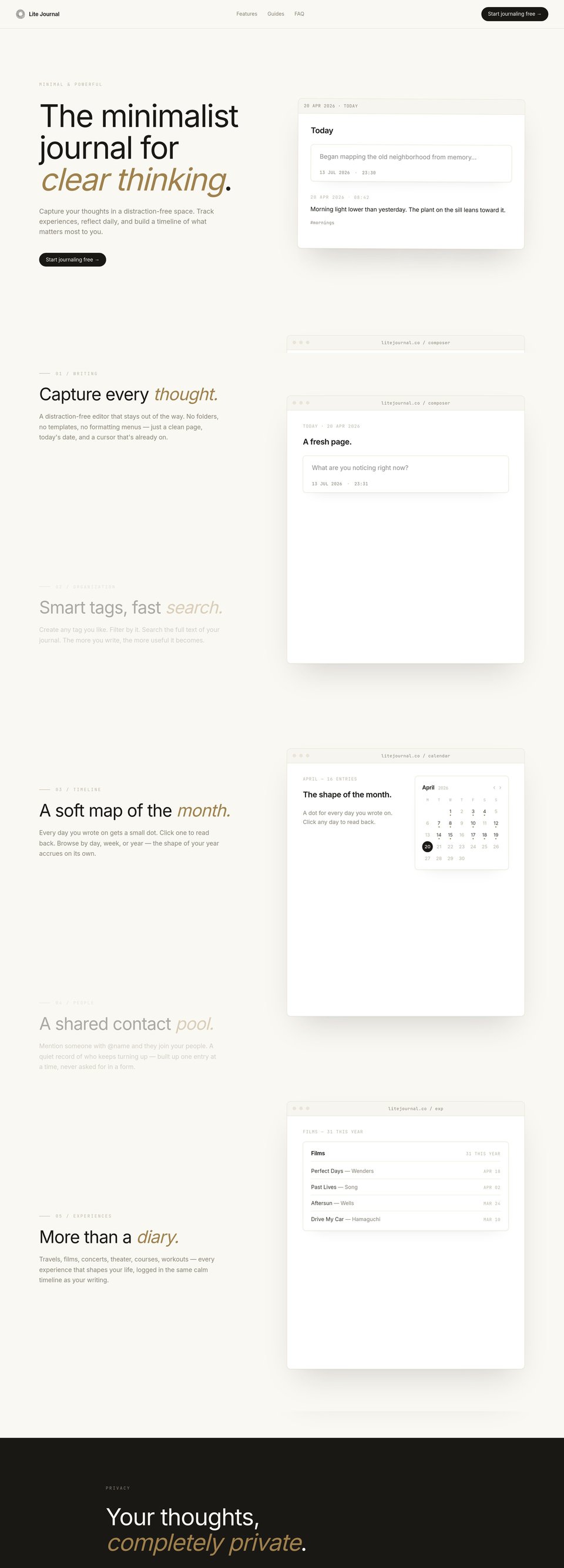 Lite Journal desktop