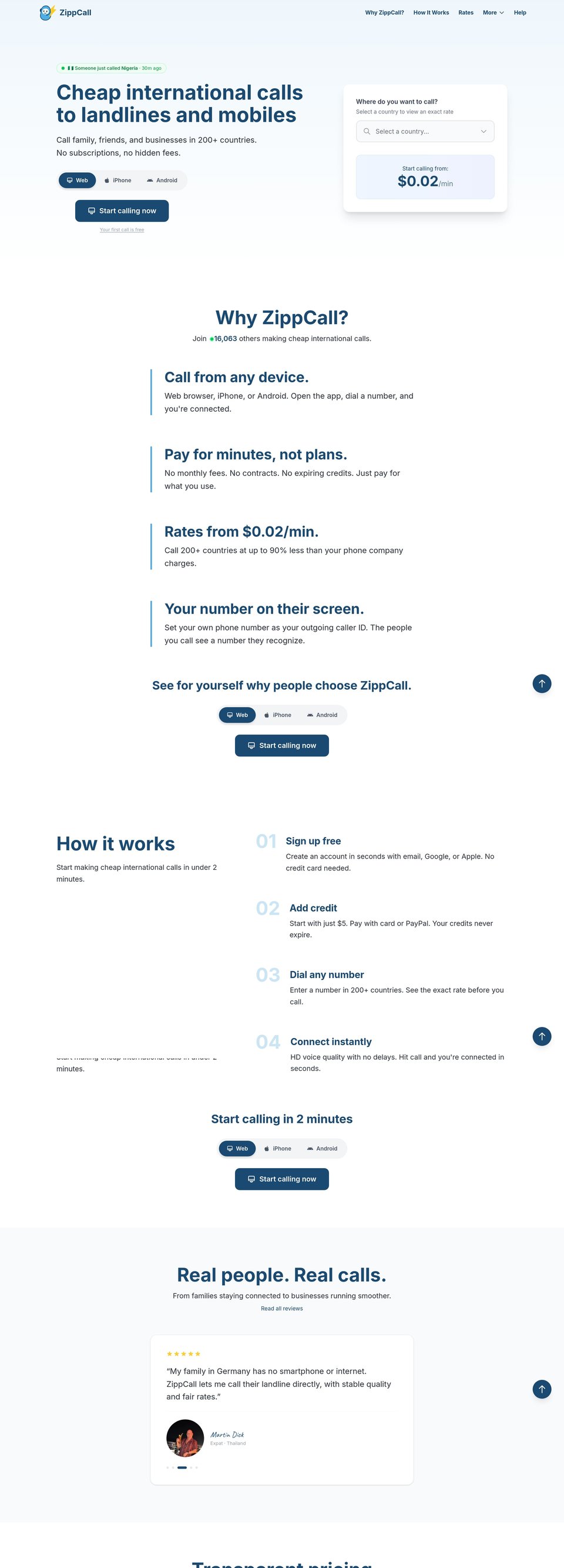 ZippCall desktop