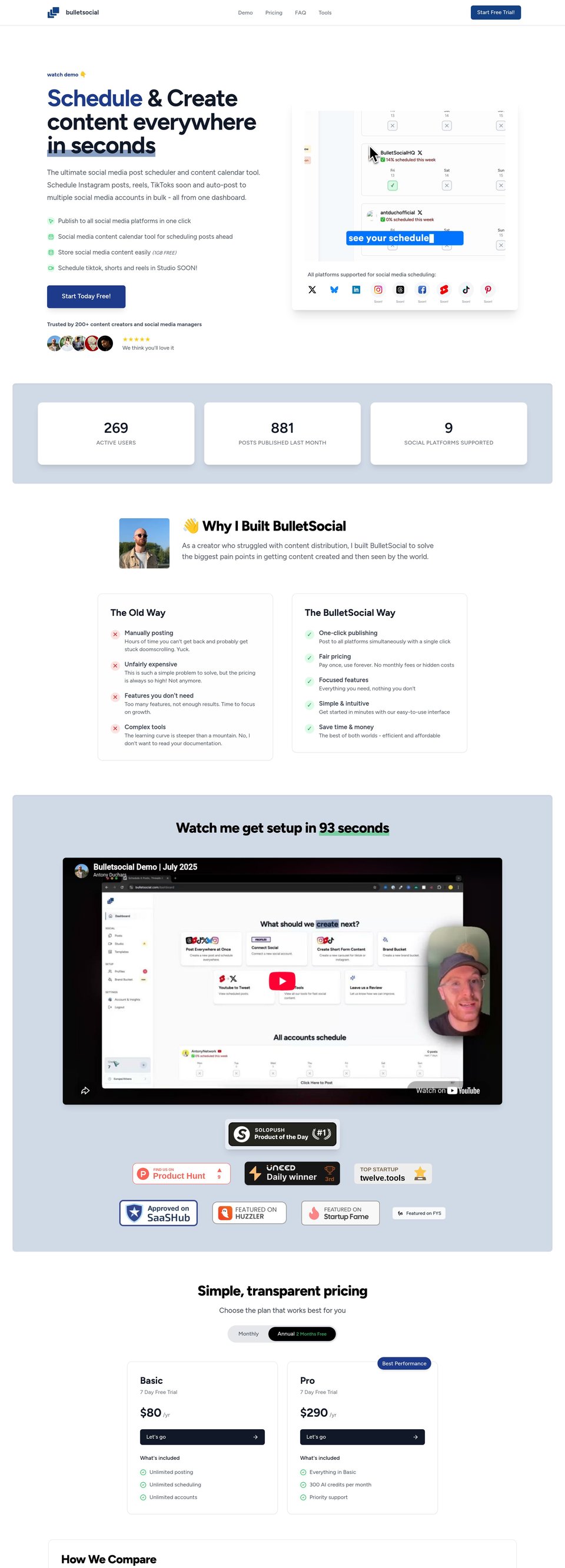 BulletSocial (reference) desktop