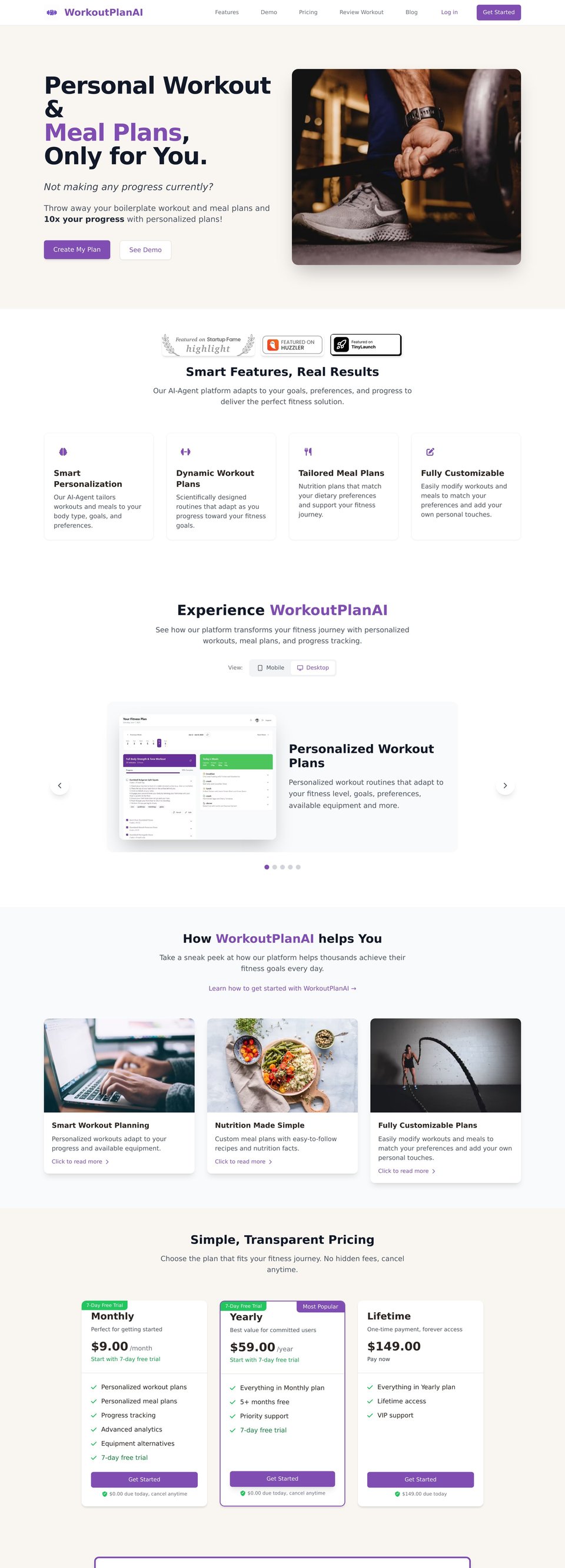 WorkoutPlanAI desktop