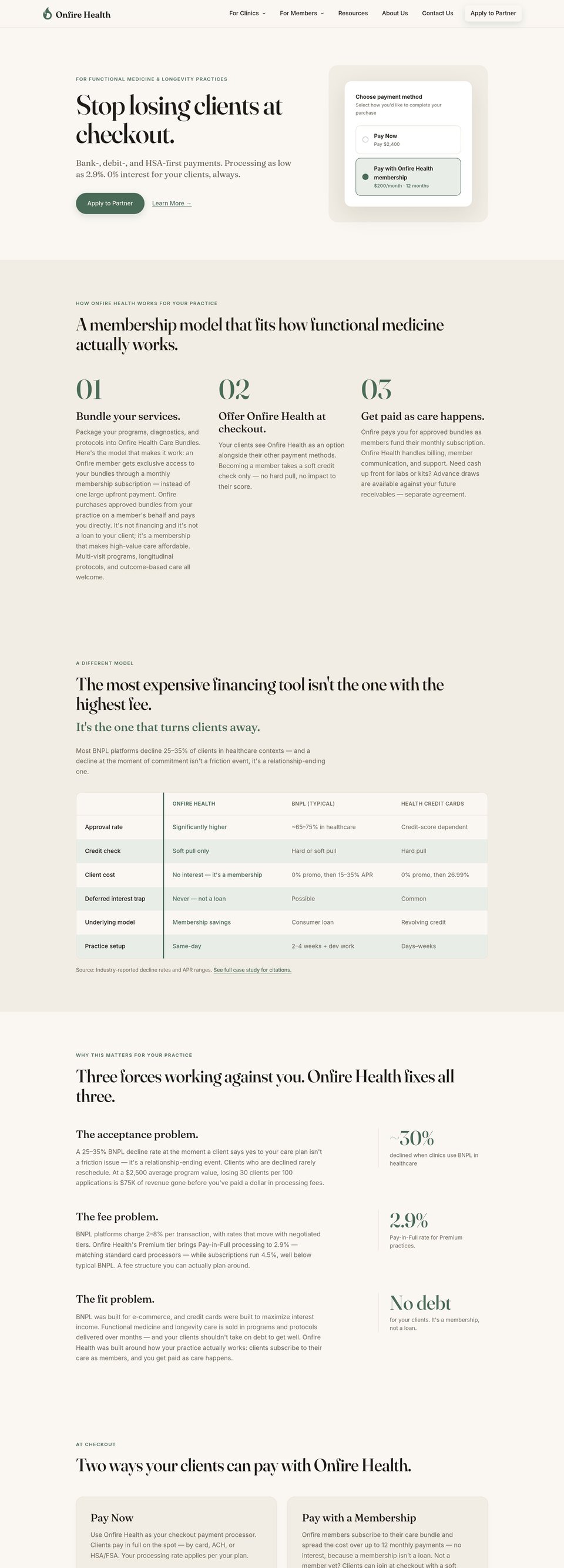 Onfire Health desktop