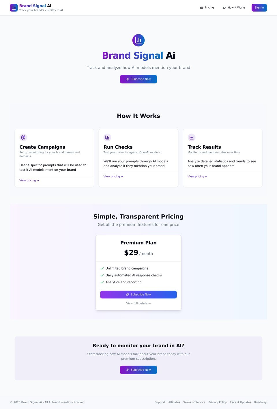Brand Signal Ai desktop