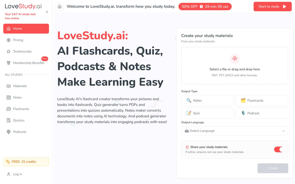 LoveStudy.ai desktop