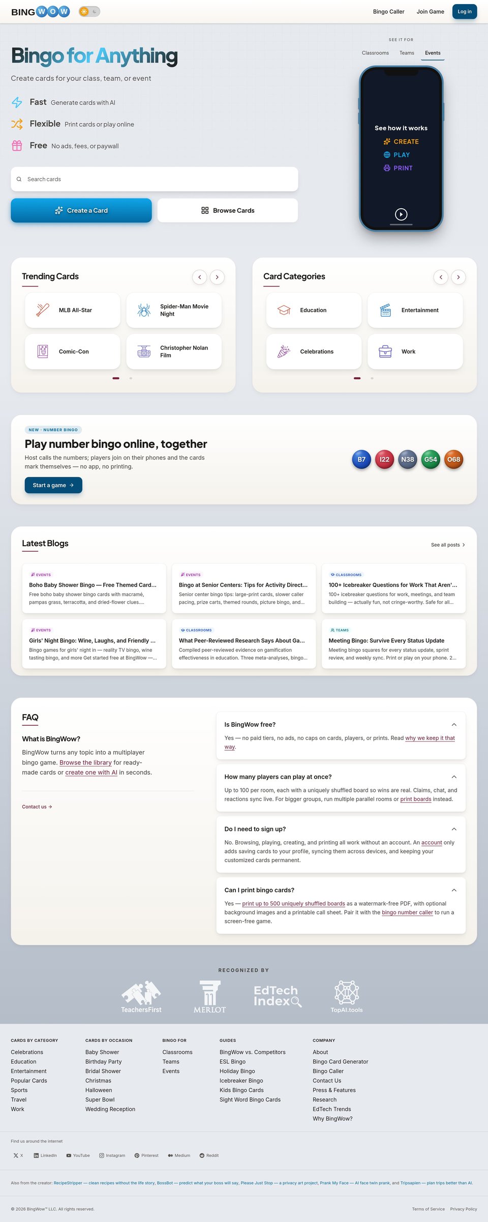 BingWow desktop