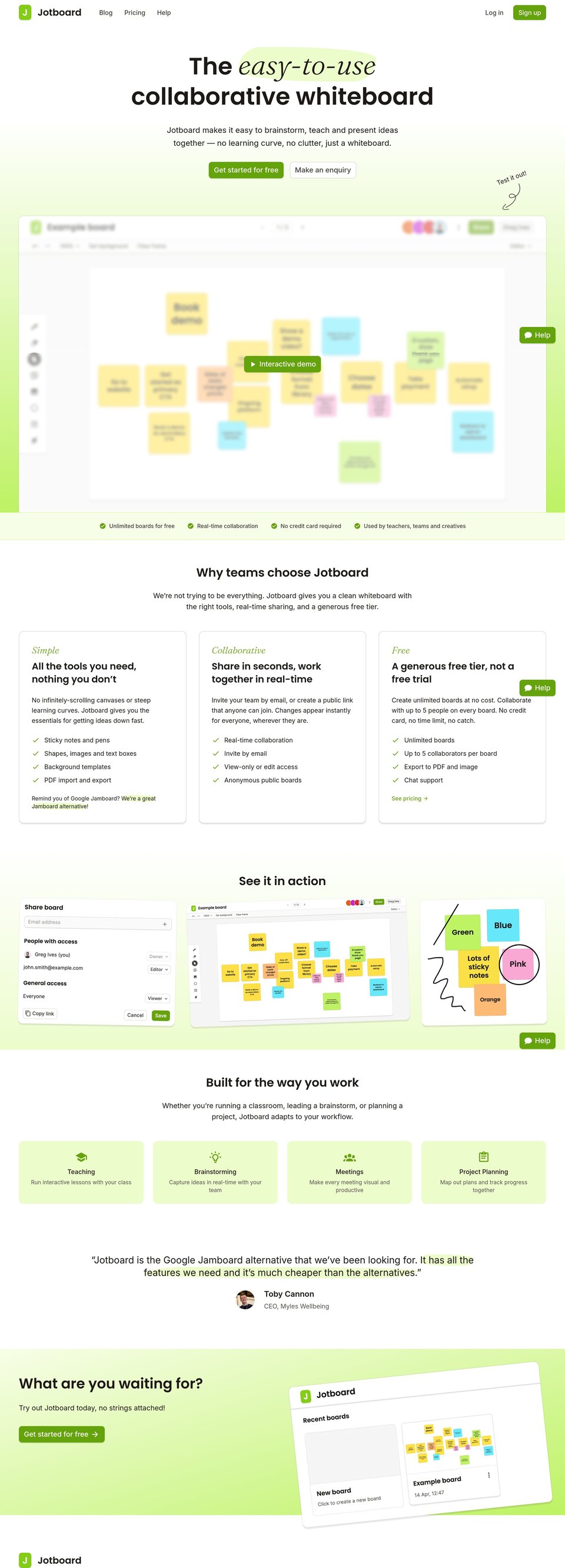 Jotboard desktop