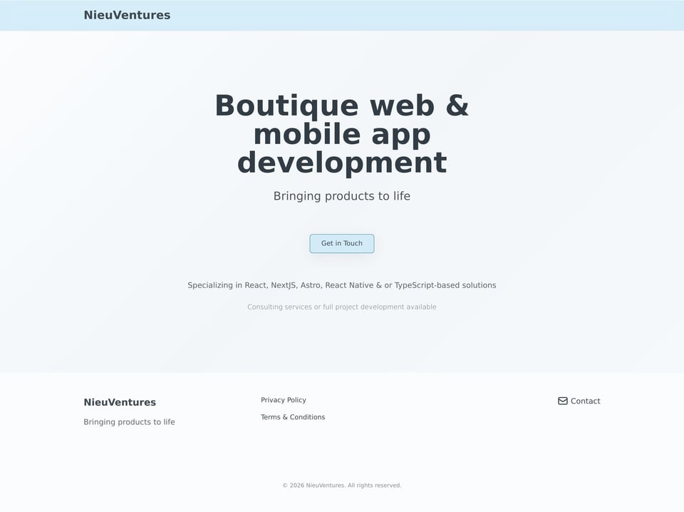 NieuVentures desktop